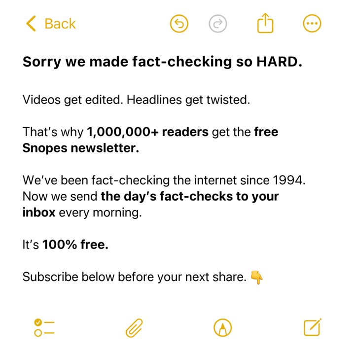 Snopes Notes ad: Sorry we made fact-checking so hard