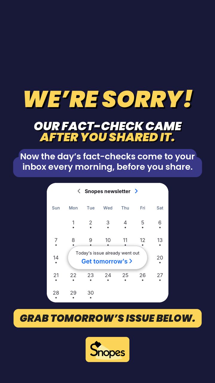 Final evergreen calendar ad: Our fact-check came after you shared it
