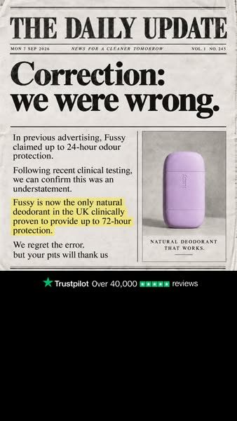 Fussy newspaper correction ad