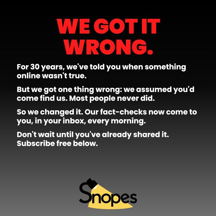 Winning ad: black square with red headline We got it wrong